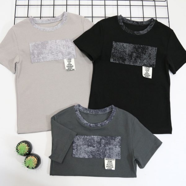 Футболка "Lacosta" р.104-128 лакоста 8921 сіра, чорна, фюме