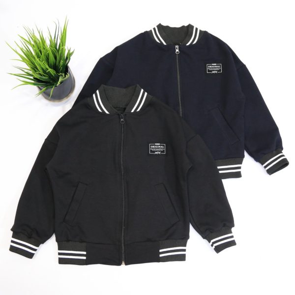 Бомбер "Unisex" р.116-134 темносиній двунитка 9458