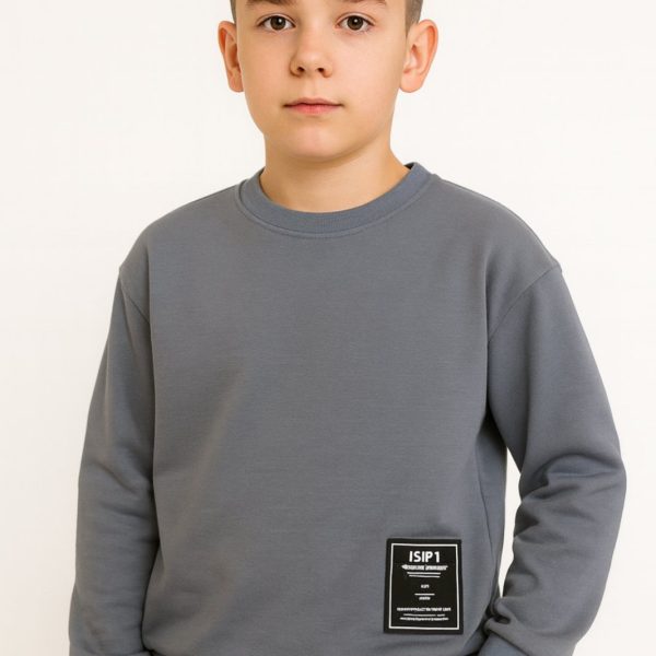 Світшот р.128-158 сірий двунитка 9880