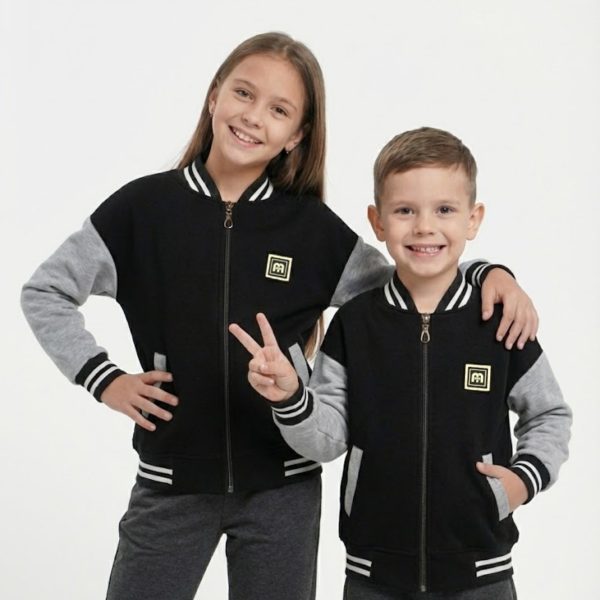 Бомбер р.116-134 чорний тринит./начіс 101с