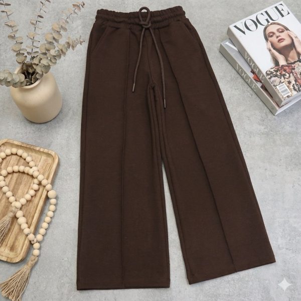 Штани "Палаццо стріли", шоколад, р.140-158 двунитка 88445