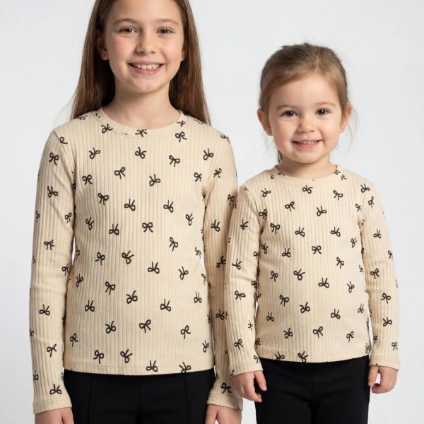 Лонгслів "Бантики" бежевий р.92-110 кашкорсе 90074