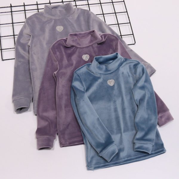 Гольф "Велюр" р.116-134 сірий, сливовий, блакитний велюр/преміум 1061