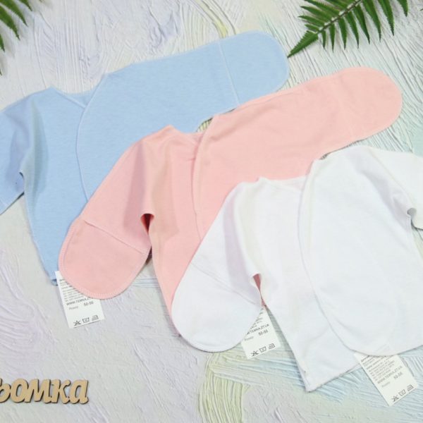 Розпашонка -Льоля закр.руч. р.50 білий, рожевий, блакитний кулір 1329