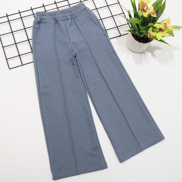 Штани "Палаццо-стріли" сірі р.140-158 2.нитка/пеньє 2075