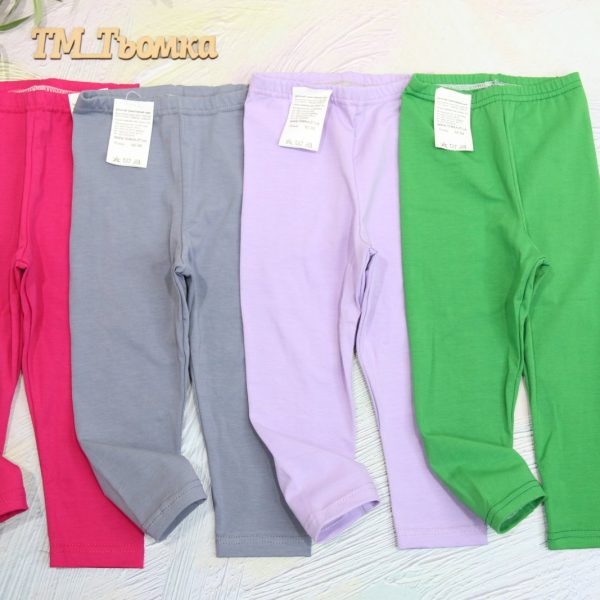 Лосини "Класік" р.86-116 малина, трава, бузок, сірий кулір/пеньє 2225
