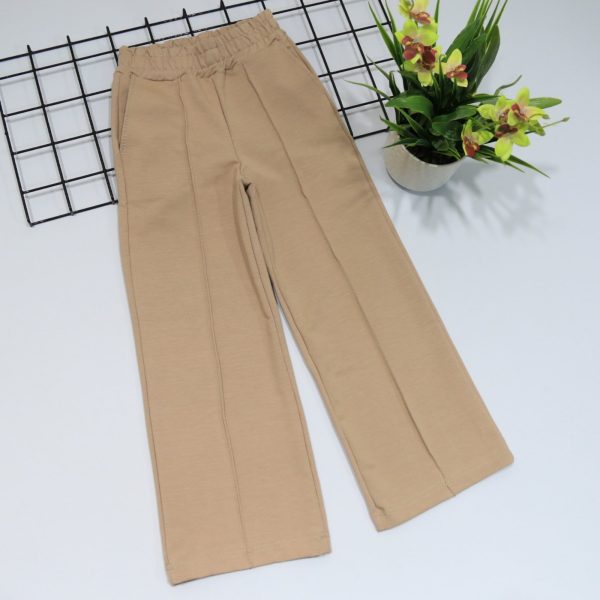 Штани "Палаццо-стріли" кава р.116-134 2.нитка/пеньє 2056