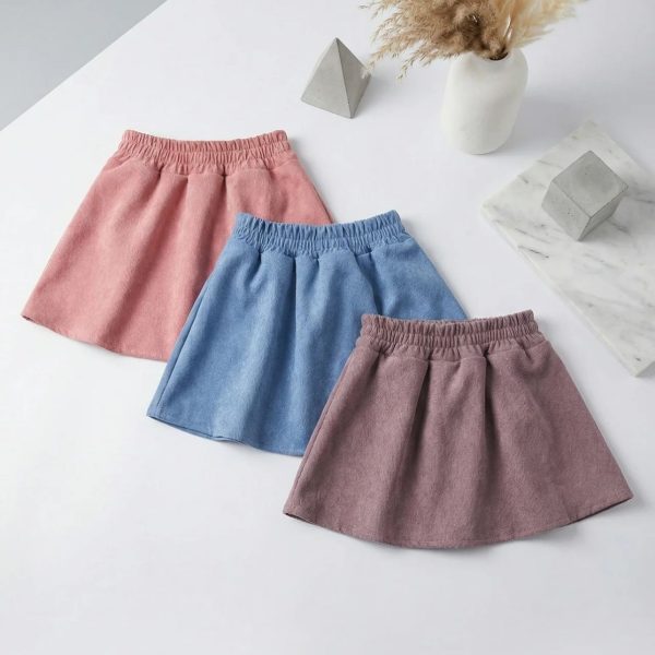 Спідниця "Кльош" р.104-128 сливова вельвет 6183