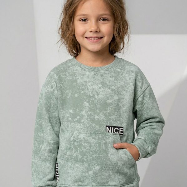 Світшот "Варка" оливковий р.116-134 2нитка 90215