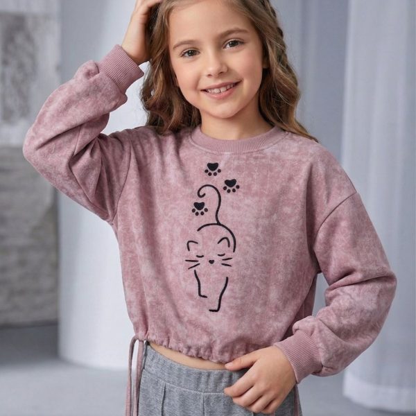 Світшот "Варка" пудровий р.140-158 2.нитка 90219