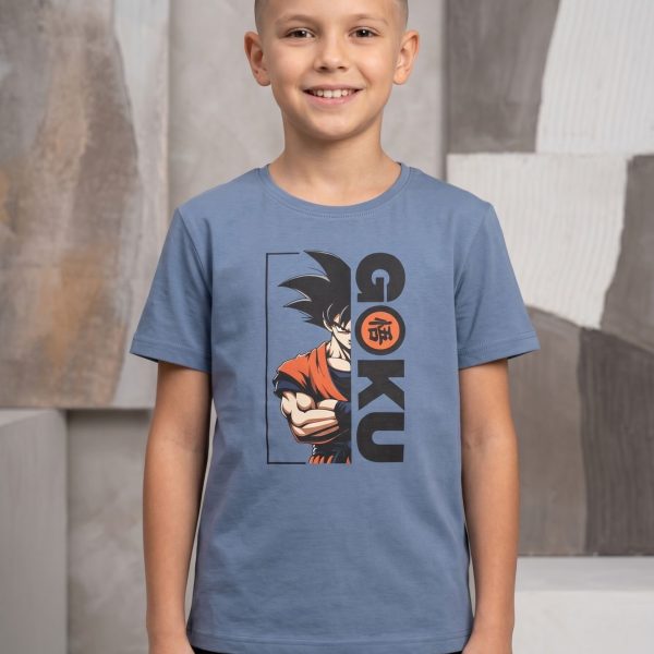 Футболка "Goku" джинс  р.116-134 кулір/пеньє 90289