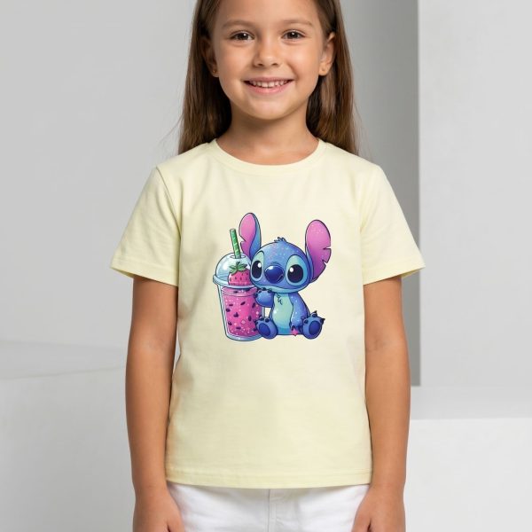 Футболка  "Stitch" лимонний р.92-110 кулір/пеньє 90304 лимонний