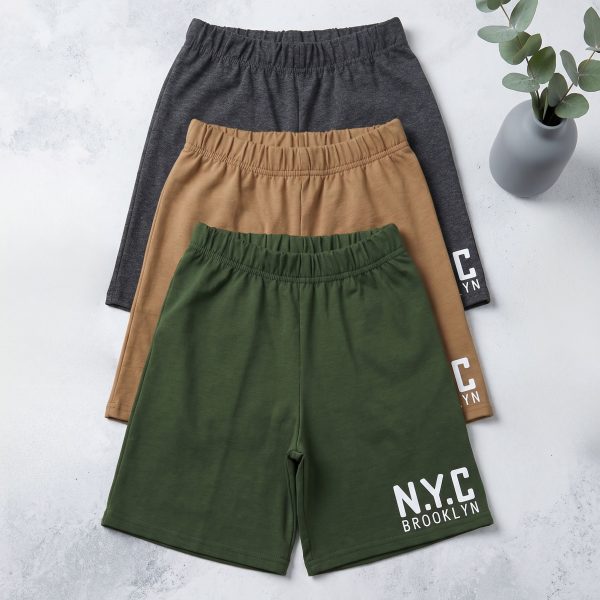Шорти "NYC" р.92-110 кулір 8900 хакі, мокко, графіт